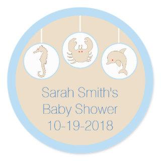 Baby Shower "Mobile/Cream" Stickers 1 1/2" or 3"