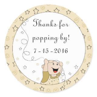 Baby Shower "Stars/Gold" Stickers 1 1/2" or 3"