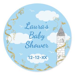 Baby Shower Stickers "Glittery Castle 1 1/2" or 3"