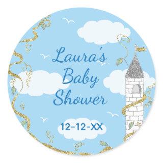 Baby Shower Stickers "Glittery Castle 1 1/2" or 3"