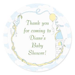 Baby Shower Yellow/Castle Stickers 1 1/2" or 3"