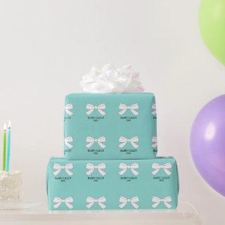 Baby White Bows Sprinkle Shower Party Personalized