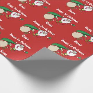 Babys 1st Christmas Personalised Superman Santa
