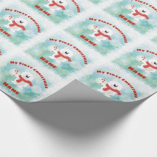Babys FIRST Christmas GIFTWRAP Funny Personalized