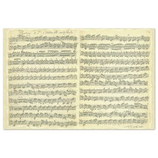 Bach Partita for Solo Violin Music Manuscript Tissue Paper