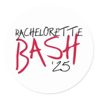 Bachelorette Bash 25 Red Classic Round Sticker
