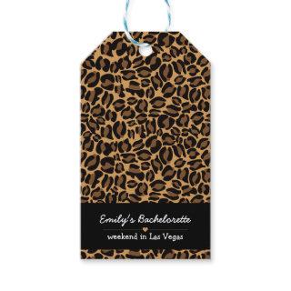 Bachelorette Bride Boujee Trendy Leopard Print  Gift Tags