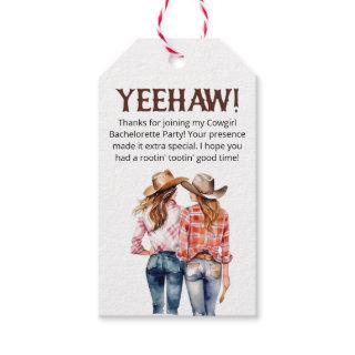 Bachelorette Cowgirl Gift Tags