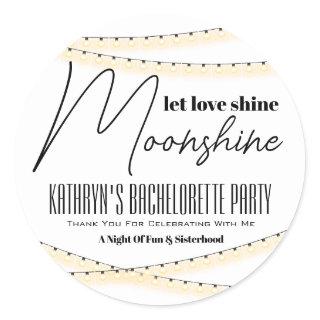 Bachelorette Party Moonshine Favor Label