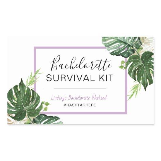 Bachelorette Survival Kit Rectangular Sticker