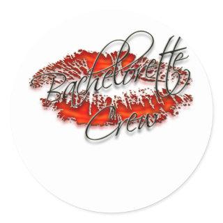 Bachlorette and Her Party Crew Classic Round Sticker
