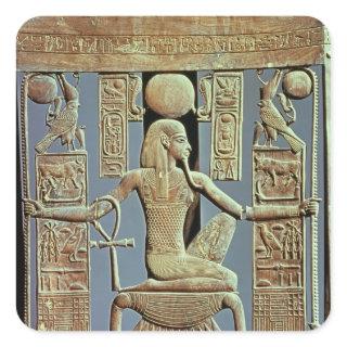 Back of a chair from the tomb of Tutankhamun Square Sticker