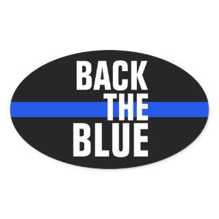 BACK THE BLUE SUPPORT POLICE BUMPER STICKER