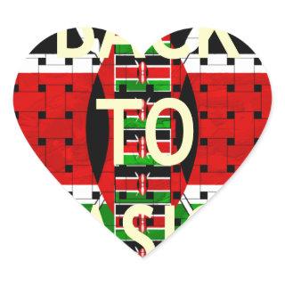 Back to Basics: Kenya Flag-Themed  Weaving Culture Heart Sticker