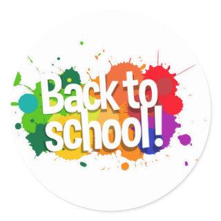 Back to School Classic Round Sticker