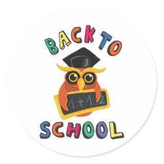 Back to school classic round sticker