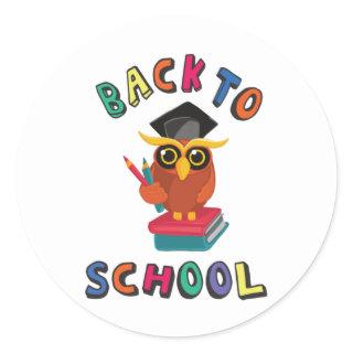Back to school classic round sticker