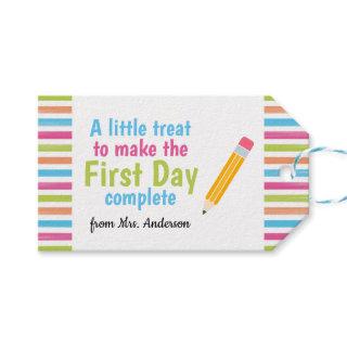Back to School First Day Treat for Students  Gift Tags