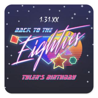 Back to the Eighties Neon Stickers