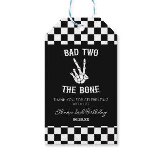 Bad Two The Bone Skeleton 2nd Birthday Party Gift Tags