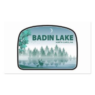 Badin Lake North Carolina Deer Rectangular Sticker