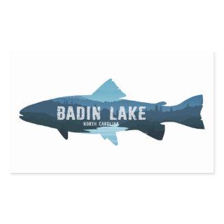 Badin Lake North Carolina Fish Rectangular Sticker