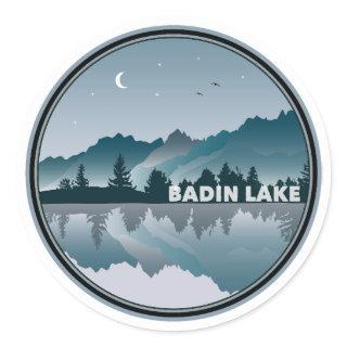 Badin Lake North Carolina Reflection Classic Round Sticker