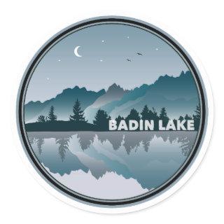 Badin Lake North Carolina Reflection Classic Round Sticker