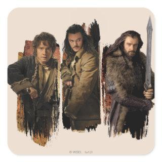 BAGGINS™, BARD THE BOWMAN™, & THORIN OAKENSHIELD™ SQUARE STICKER