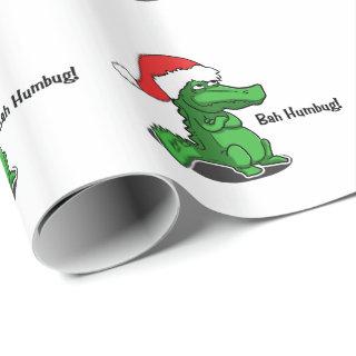 Bah Humbug! Fun, Alligator with Santa hat