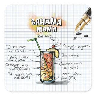Bahama Mama Square Sticker
