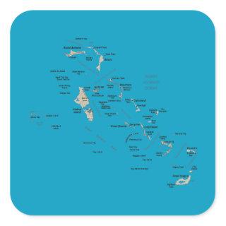 Bahamas Map Sticker
