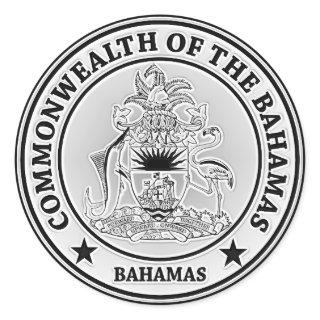 Bahamas Round Emblem Classic Round Sticker