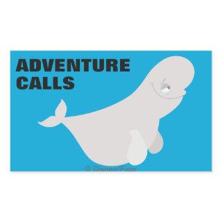 Bailey the Beluga Whale Rectangular Sticker