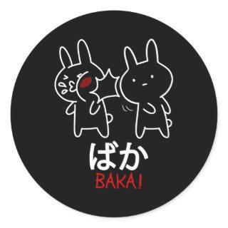 Baka Anime Ga Otaku Rabbit Slap Japanese Classic Round Sticker