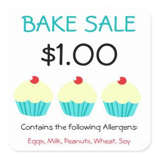 Bake Sale Stickers Customize Contains Allergens