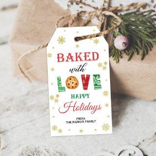 Baked with love gift tags, Holidays favor tags