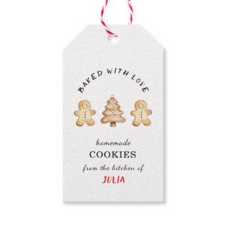 'Baked with Love' Gingerbread Cookieman Gift Tags