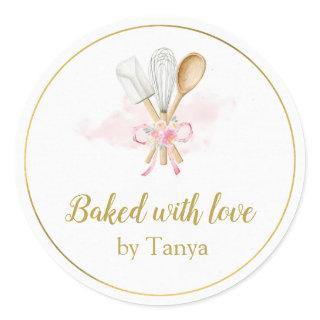 Baked with Love Personalized Stickers