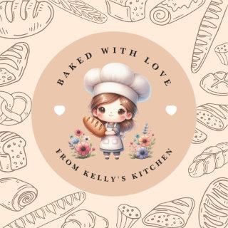 Baked With Love Small Business Bakery Sticker