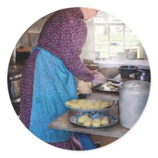 Baker - Preparing Dinner Classic Round Sticker