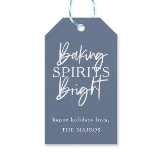 Baking Spirits Bright Blue Holiday Gift Tags