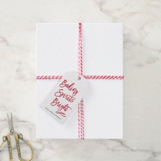 Baking Spirits Bright Calligraphy Tag