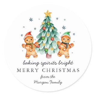 Baking Spirits Bright | Christmas Holiday Classic  Classic Round Sticker