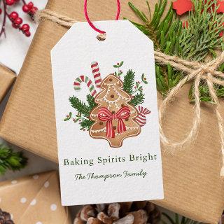 Baking Spirits Bright Christmas Tree Cookie  Gift Tags