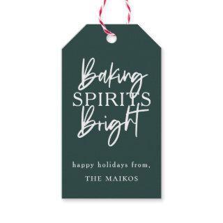 Baking Spirits Bright Green Holiday Gift Tags