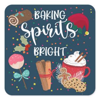 baking spirits bright homemade hamper note card square sticker