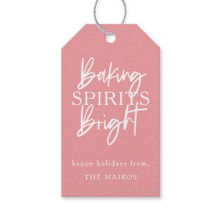 Baking Spirits Bright Pink Christmas Gift Tags