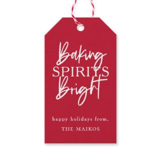 Baking Spirits Bright Red Holiday Gift Tags