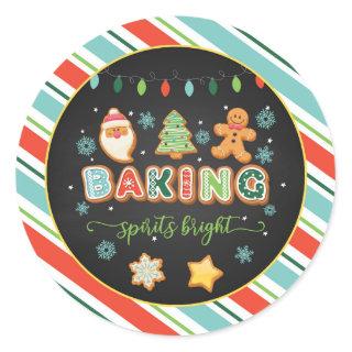 Baking Spirits Bright Round Sticker - Blk